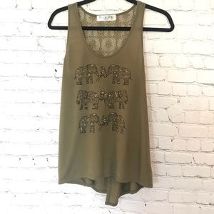 Elephant split in the back top